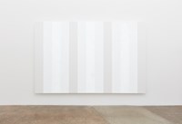 Untitled (White Multiband, Beveled) by Mary Corse contemporary artwork mixed media