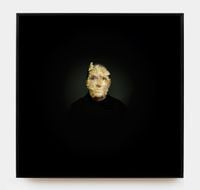 Portrait with Golden Mask by Marina Abramović contemporary artwork photography