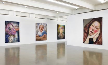 Exhibition view: Cindy Sherman, Tapestries, Sprüth Magers, Los Angeles (16 February–1 May 2021). © Cindy Sherman. Courtesy the artist, Sprüth Magers and Metro Pictures,New York. Photo: Robert Wedemeyer.