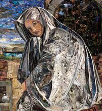 Repro (Saints): Mary Magdalene, after Giovanni Girlamo Savoldo by Vik Muniz contemporary artwork print