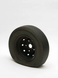 Flat Tyre by Gavin Turk contemporary artwork sculpture