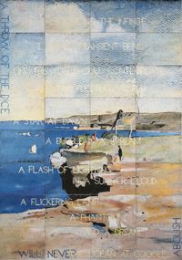 The Blue Pacific by Imants Tillers contemporary artwork painting