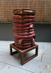 Tnösis (red) by Gereon Krebber contemporary artwork sculpture