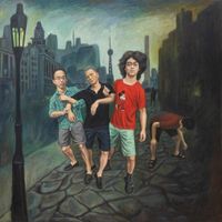 A Night Out for the Football Team by Qin Qi contemporary artwork painting