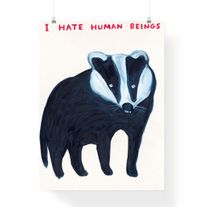 I Hate Human Beings by David Shrigley contemporary artwork print