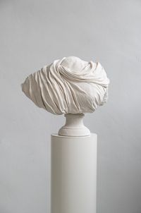 Draped Bust Pillar by Sergio Roger contemporary artwork sculpture, textile