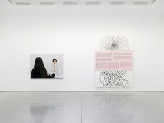 Exhibition view: Matthew Brannon, Le Gant de Velours, Traversing the Fantasy, and the Thousand-Yard Stare (Disparate Subjects Happening Concurrently, 1977-1979), David Kordansky Gallery, Los Angeles (13 September–19 October 2024). Courtesy the artist and David Kordansky Gallery.