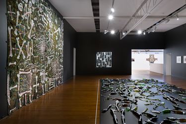 Installation view, Fiona Hall: Afraid Cascade, Roslyn Oxley9 Gallery, Sydney (6–28 March 2020). photo: Luis Power