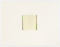 Manganese Violet / Sap Green by Callum Innes contemporary artwork painting, works on paper