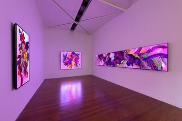 Exhibition view: Harley Ives, Garland for YouTube, Roslyn Oxley9 Gallery, Sydney (7–29 February 2020). Courtesy Roslyn Oxley9 Gallery. Photo: Luis Power