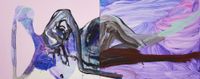 Her reclining butterfly butterfly alien looked right into my reclining butterfly butterfly alien by Jedda-Daisy Culley contemporary artwork painting