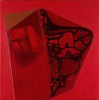 Red profile by Gareth Sansom contemporary artwork painting