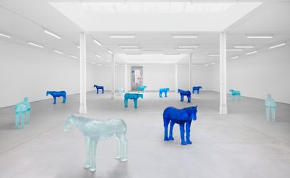 Exhibition view: Ugo Rondinone, a sky . a sea . distant mountains . horses . spring ., Sadie Coles HQ, Kingly Street, London (12 April–22 May 2021). Courtesy Sadie Coles HQ. 