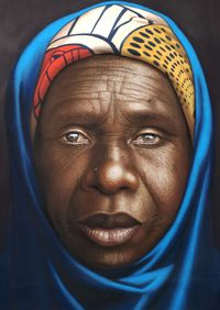 Amiya as a Sexagenarian by Babajide Olatunji contemporary artwork painting