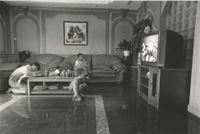 Three Children Watching Television by Larry Silver contemporary artwork photography