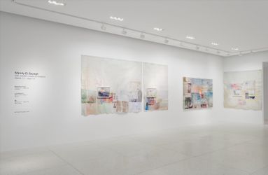 Exhibition view: Mandy El-Sayegh, Still, evident (notes on dreams), Lehmann Maupin, Palm Beach (11 March–10 April 2022). Courtesy the artist and Lehmann Maupin, New York, Hong Kong, Seoul, and London. Photo: Oriol Tarridas.