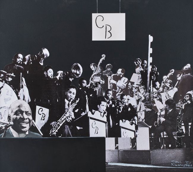 Count Basie’s Band by Sam Nhlengethwa contemporary artwork