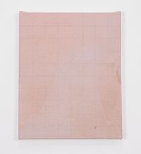Endnote oblique, pink stain by Ian Kiaer contemporary artwork painting, drawing