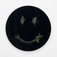 Velvet Tondo #7 by Ellen Jong contemporary artwork mixed media