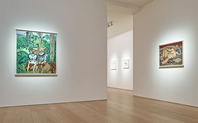 Alice Neel, My Animals and Other Family, 2014, Exhibition view at Victoria Miro, Mayfair, London. Courtesy the Artist and Victoria Miro. © Alice Neel.