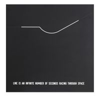 Line is an infinite number of seconds racing through space by Vincenzo Agnetti contemporary artwork works on paper, print