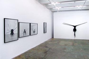 Exhibition view: Senga Nengudi, Performances 1976-81, Thomas Erben Gallery, New York (17 January–23 February 2013). Courtesy Thomas Gallery.