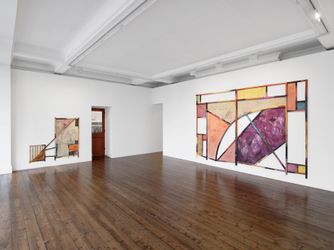 Exhibition view: Craig Kauffman, Constructed Paintings 1973–1976, Sprüth Magers, London (14 April—20 May 2023). Courtesy Sprüth Magers. Photo: Ben Westoby.