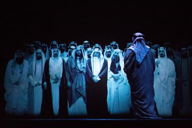 Monira Al Qadiri, Phantom Beard (2019). Theatre performance. 50 min. Courtesy the artist. Photo: Inge Vermeiren.Image from:Monira Al Qadiri Dives Deep Into OilRead ConversationFollow ArtistEnquire