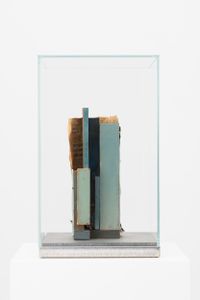 Composition with Blue Verticals by Mark Manders contemporary artwork sculpture