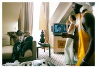 Sean Combs and Kate Moss, Hyatt Hotel, Paris, 1999 by Annie Leibovitz contemporary artwork photography