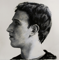 The Face of Facebook 1 by Zhu Jia contemporary artwork works on paper