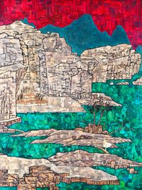 Landscape - Dialogue with Hongren by Xue Song contemporary artwork mixed media