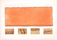 Area-Sayreville, New Jersey 40-30 Latitude 74-30 Longitude Specimen Fragment Sample of Earth Showing Impression of Rock Forms, Location-Views Between East and South East Corner Of Quarry site, Date-July 26th, 1976 2:30 PM by Michelle Stuart contemporary artwork painting, works on paper, drawing