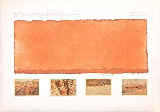 Area-Sayreville, New Jersey 40-30 Latitude 74-30 Longitude Specimen Fragment Sample of Earth Showing Impression of Rock Forms, Location-Views Between East and South East Corner Of Quarry site, Date-July 26th, 1976 2:30 PM by Michelle Stuart contemporary artwork