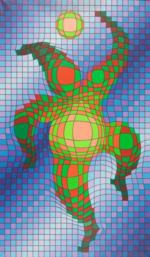 Le Jongleur by Victor Vasarely contemporary artwork painting