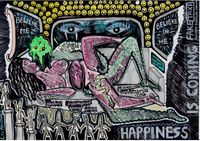 Happiness Is Coming by Liv Fontaine contemporary artwork works on paper, drawing