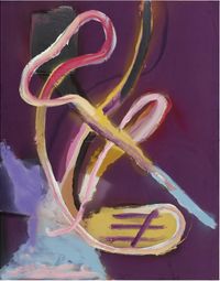 San Diego Serenade (for Tom Waits) by Julian Schnabel contemporary artwork painting, works on paper