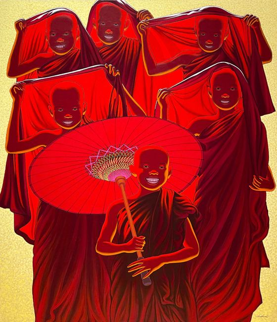 Happy Novices by Min Wae Aung contemporary artwork
