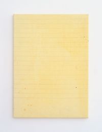 Endnote oblique, pink (yellow, small) by Ian Kiaer contemporary artwork painting