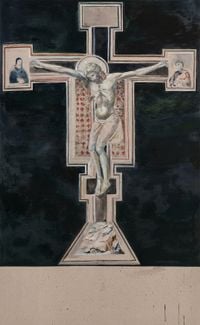 The Crucifix by Sawangwongse Yawnghwe contemporary artwork painting
