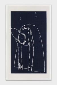 Erntende (dark prussian blue) by Andrea Büttner contemporary artwork print