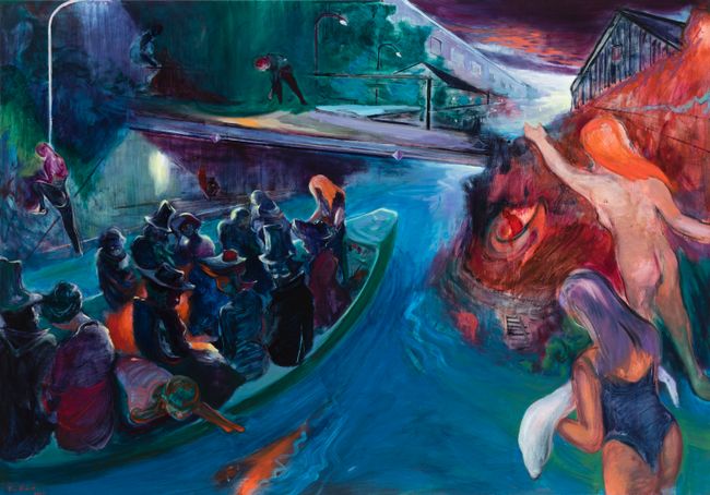 Night Boating by Rao Fu contemporary artwork