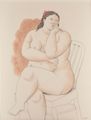 Seated woman by Fernando Botero contemporary artwork 1