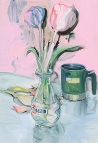 Still life with Tulips 2 by Eunsae Lee contemporary artwork painting