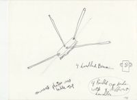 4 Handled Broom by Allan Wexler contemporary artwork drawing