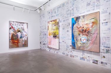 Exhibition view: Mandy El-Sayegh, Dispersal, Lehmann Maupin, Hong Kong (11 July–23 August 2019). Courtesy the artist and Lehmann Maupin, New York, Hong Kong, and Seoul. Photo: Owen Wong.