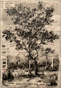 Where Shall We Place Our Hope? (Drawing from a Natural History of the Studio) by William Kentridge contemporary artwork painting, works on paper, drawing