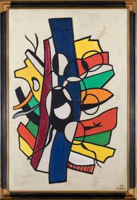 Composition Murale (Mural Composition) by Fernand Léger contemporary artwork painting, works on paper
