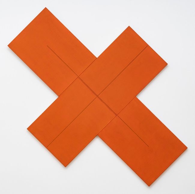 X Within X (Red-Orange) by Robert Mangold contemporary artwork