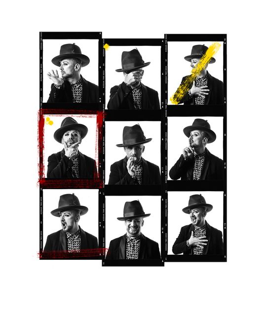 Boy George Contact Sheet by Andy Gotts contemporary artwork